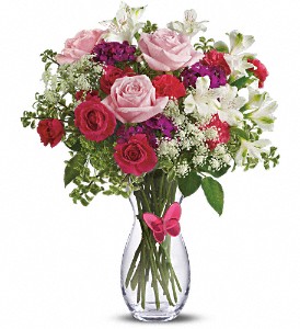 Pink Butterfly Bouquet by Teleflora in Preston MD, The Garden Basket