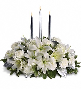 Silver Elegance Centerpiece in Preston MD, The Garden Basket