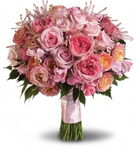 Pink Rose Garden Bouquet in Preston MD, The Garden Basket