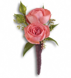 Rose Simplicity Boutonniere in Preston MD, The Garden Basket