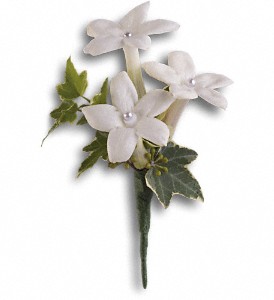 White Gloves Boutonniere in Preston MD, The Garden Basket