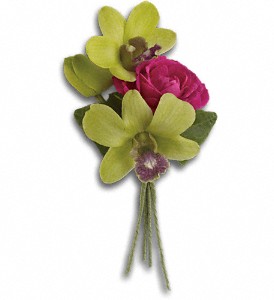 Orchid Celebration Boutonniere in Preston MD, The Garden Basket