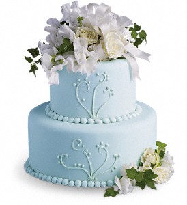 Sweet Pea and Roses Cake Decoration in Preston MD, The Garden Basket