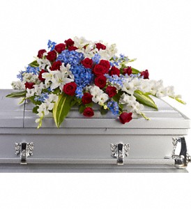 Distinguished Service Casket Spray in Preston MD, The Garden Basket