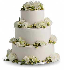 Freesia and Ranunculus Cake Decoration in Preston MD, The Garden Basket