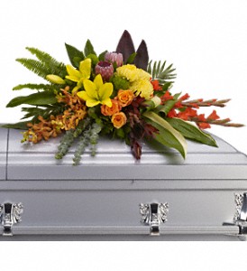 Island Memories Casket Spray in Preston MD, The Garden Basket