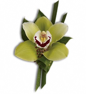 Green Orchid Boutonniere in Preston MD, The Garden Basket