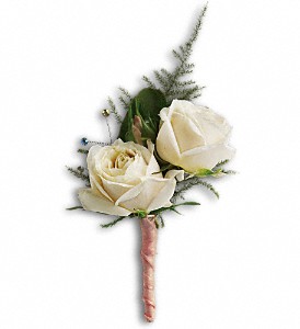 White Tie Boutonniere in Preston MD, The Garden Basket