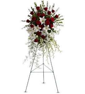 Lily and Rose Tribute Spray in Preston MD, The Garden Basket