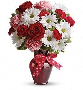 Hugs and Kisses Bouquet with Red Roses in Preston MD, The Garden Basket