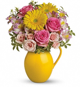 Teleflora's Sunny Day Pitcher Of Charm in Preston MD, The Garden Basket