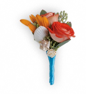 Sunset Magic Boutonniere in Preston MD, The Garden Basket