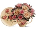 Teleflora's Victorian Teacup Bouquet in Preston MD The Garden Basket