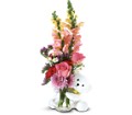 Teleflora's Bear Hug Bear with Pink Roses in Preston MD The Garden Basket