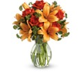 Fiery Lily and Rose in Preston MD The Garden Basket
