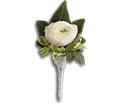 Blissful White Boutonniere in Preston MD The Garden Basket