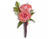 Rose Simplicity Boutonniere in Preston MD, The Garden Basket