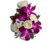 Fancy Orchids and Roses Wristlet in Preston MD, The Garden Basket